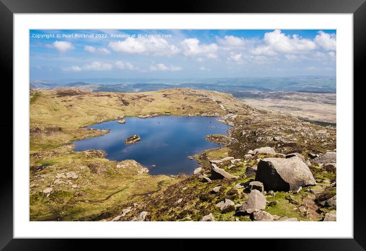 View from Moel Siabod Snowdonia Wales Framed Mounted Print by Pearl Bucknall