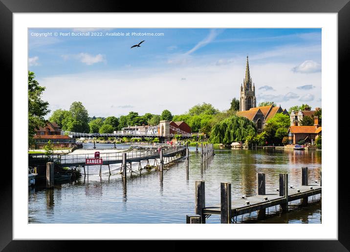 Red Kite over River Thames Marlow Buckinghamshire Framed Mounted Print by Pearl Bucknall