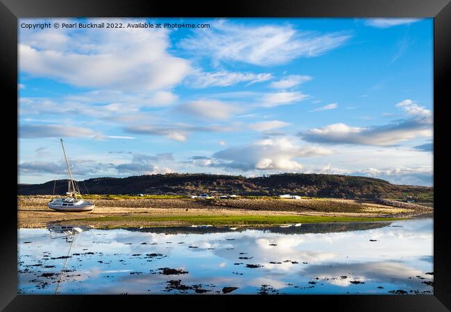 Waiting for High Tide in Red Wharf Bay Anglesey Framed Print by Pearl Bucknall