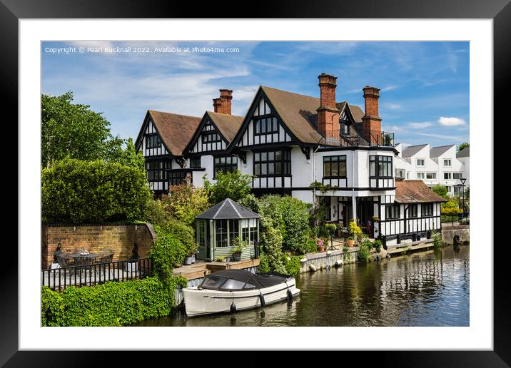 Marlow Lock Basin on the River Thames Framed Mounted Print by Pearl Bucknall