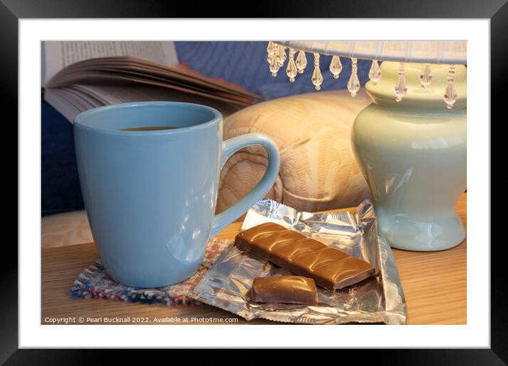 A Quiet Read and Relax with a Snack Framed Mounted Print by Pearl Bucknall