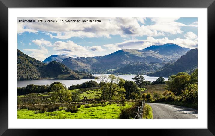 Ullswater View Lake District Cumbria Framed Mounted Print by Pearl Bucknall