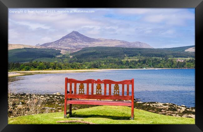 View to Goat Fell Isle of Arran Scotland Framed Print by Pearl Bucknall
