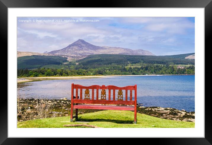 View to Goat Fell Isle of Arran Scotland Framed Mounted Print by Pearl Bucknall