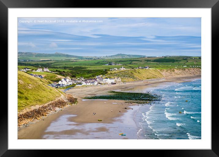 Aberdaron Beach Llyn Peninsula Wales Framed Mounted Print by Pearl Bucknall