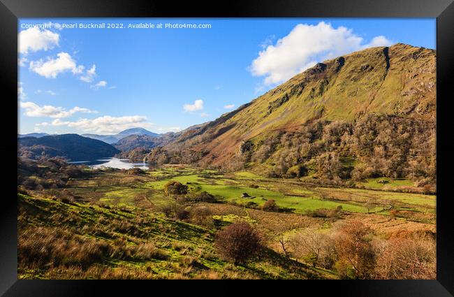 Nant Gwynant Valley Snowdonia Landscape Framed Print by Pearl Bucknall