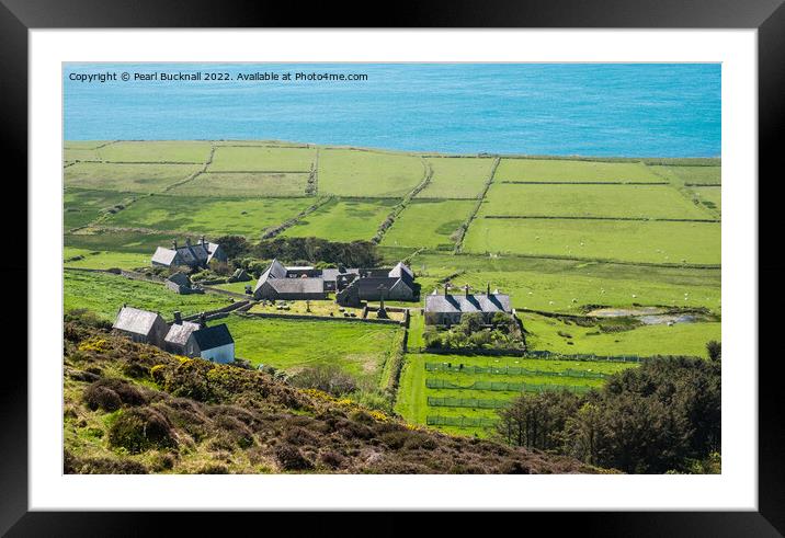 Ynys Enlli or Bardsey Island Landscape Wales Framed Mounted Print by Pearl Bucknall