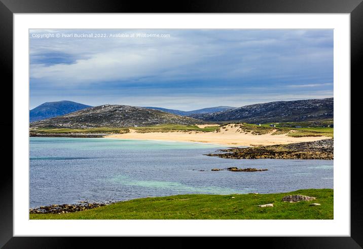 Scottish Beach Isle of Harris Scotland Framed Mounted Print by Pearl Bucknall