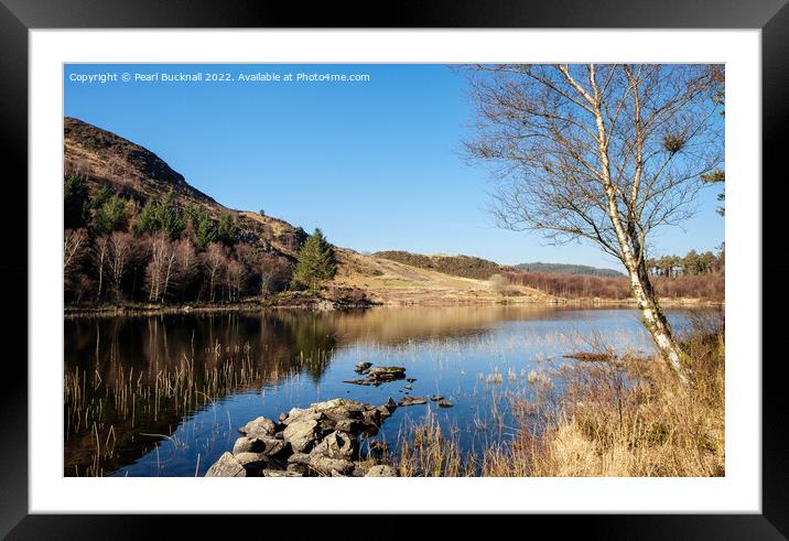 Llyn Bychan Tranquil Lake Snowdonia Framed Mounted Print by Pearl Bucknall