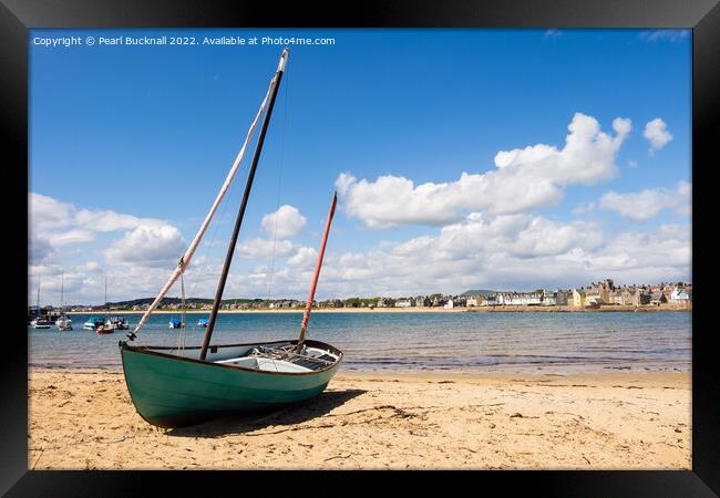 Boat in Elie Harbour Fife Scotland Framed Print by Pearl Bucknall