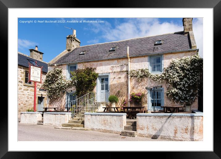 Kimberley Inn pub in Findhorn Village Scotland Framed Mounted Print by Pearl Bucknall