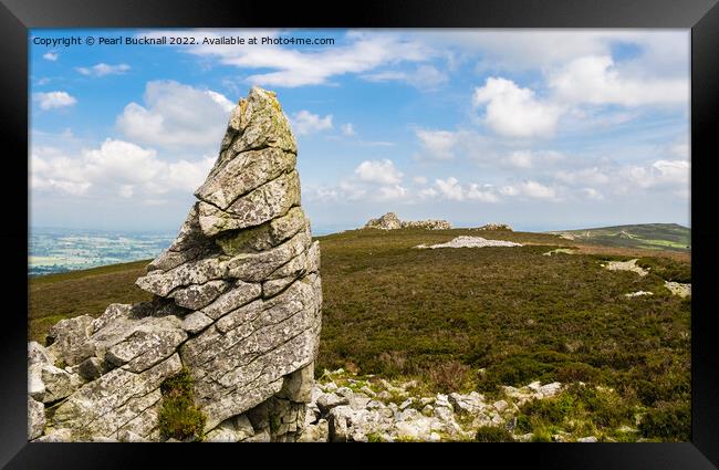 Stiperstones Outcrop Shropshire Hills Framed Print by Pearl Bucknall