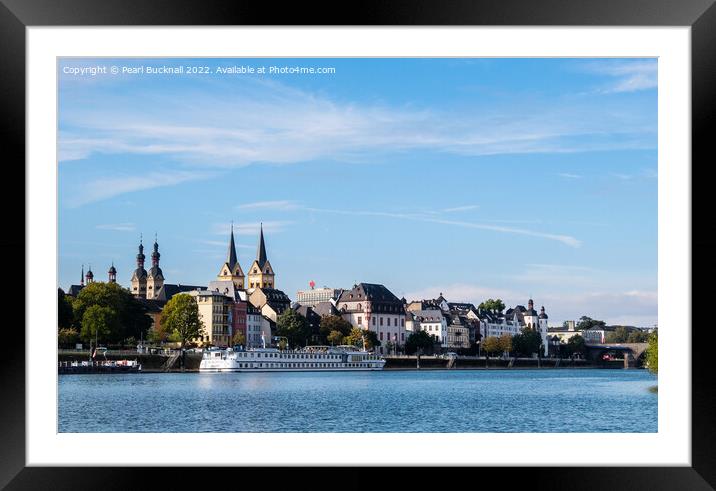 Koblenz Across Mosel River Germany Framed Mounted Print by Pearl Bucknall