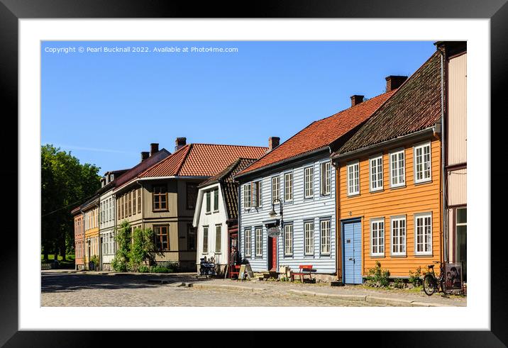 Fredrikstad Old Town Norway Framed Mounted Print by Pearl Bucknall