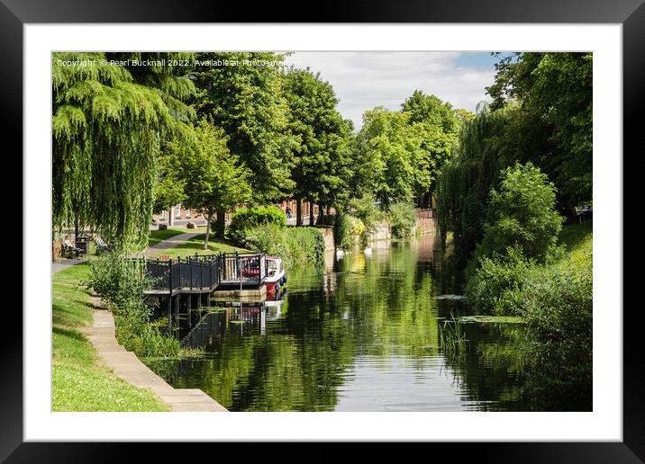 River Welland in Spalding Lincolnshire Framed Mounted Print by Pearl Bucknall