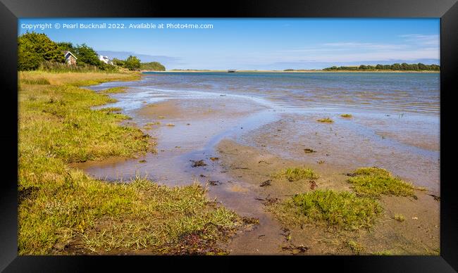 Retreating Tide in Traeth Dulas Anglesey Framed Print by Pearl Bucknall