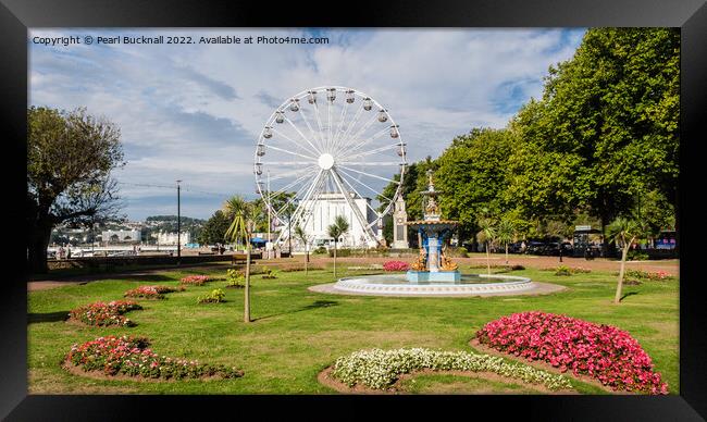 Princess Gardens in Torquay Devon Framed Print by Pearl Bucknall