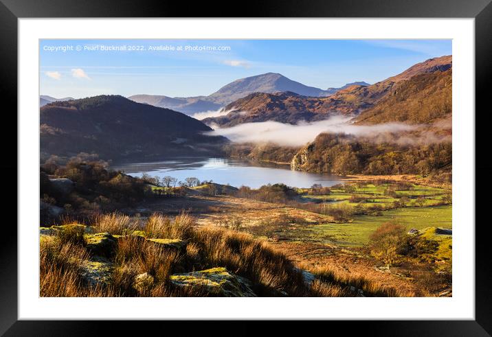 Nant Gwynant Valley Landscape Snowdonia Wales Framed Mounted Print by Pearl Bucknall