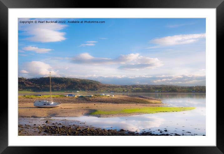 Tranquil Red Wharf Bay Anglesey Coast Framed Mounted Print by Pearl Bucknall
