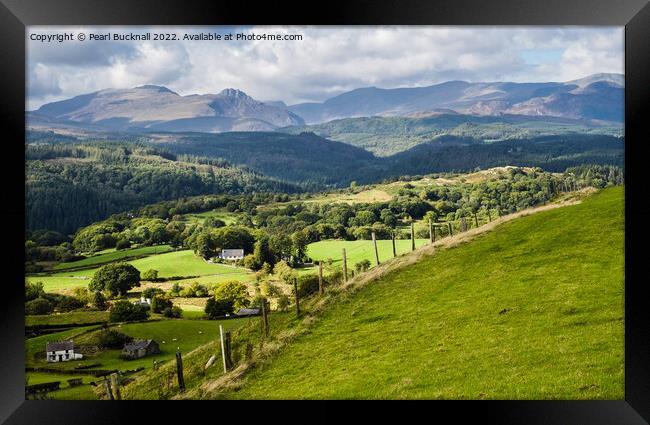 Welsh Countryside Landscape Wales Framed Print by Pearl Bucknall