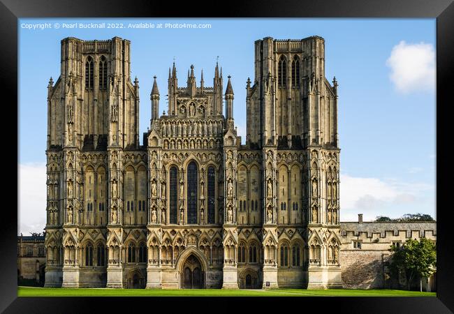 Wells Cathedral Somerset Framed Print by Pearl Bucknall