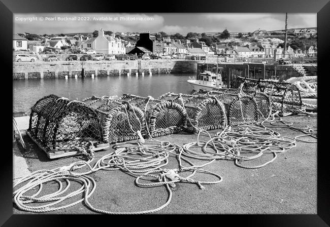 Portpatrick in Dumfries and Galloway Mono Framed Print by Pearl Bucknall