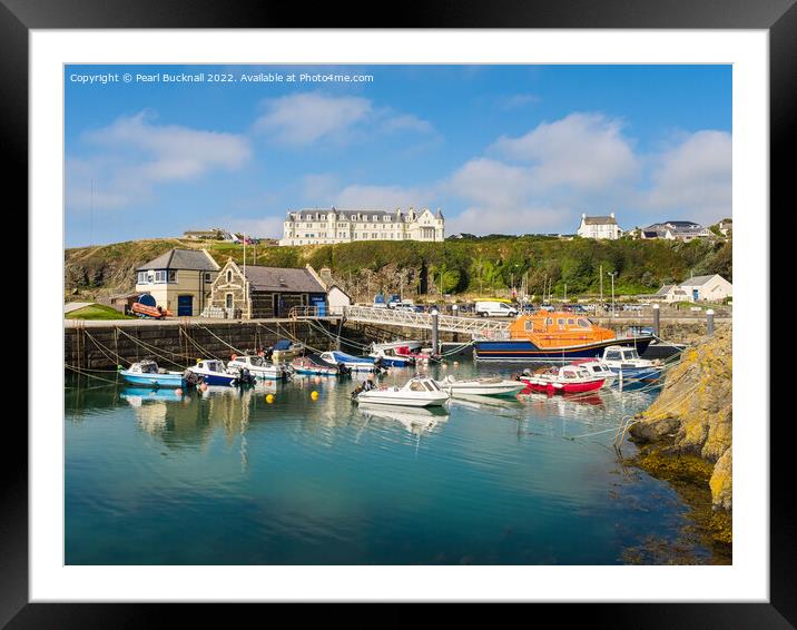 Portpatrick Harbour Dumfries and Galloway Framed Mounted Print by Pearl Bucknall