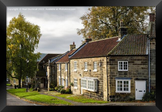 Osmotherley Village Cottages Yorkshire Framed Print by Pearl Bucknall