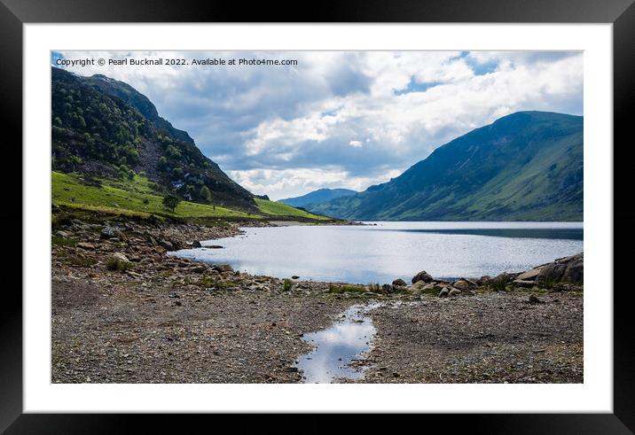 Llyn Cowlyd Lake Snowdonia Framed Mounted Print by Pearl Bucknall