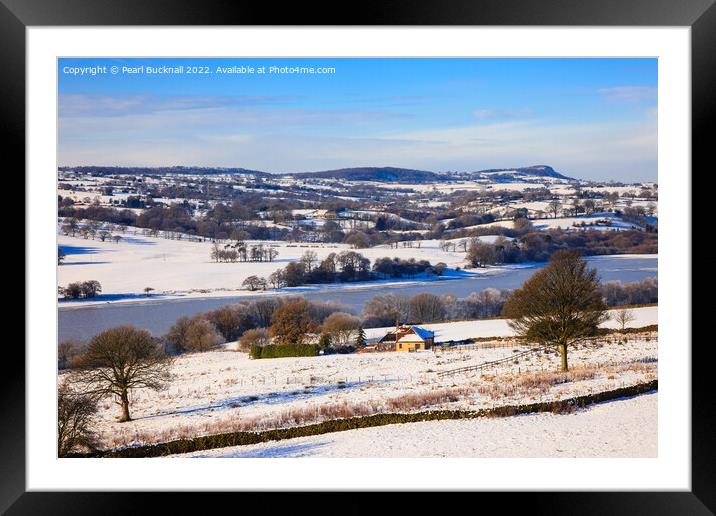 Winter Landscape Peak District Framed Mounted Print by Pearl Bucknall