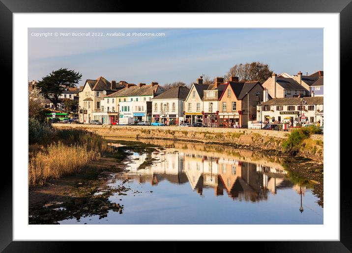 River Neet Reflections Bude Cornwall Framed Mounted Print by Pearl Bucknall