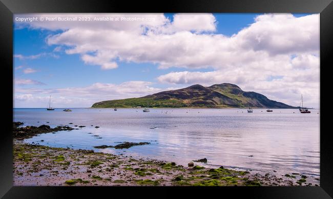 Holy Isle Arran Island Scotland Panorama Framed Print by Pearl Bucknall