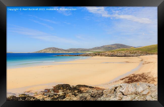 Beautiful Beach Harris Outer Hebrides Scotland Framed Print by Pearl Bucknall
