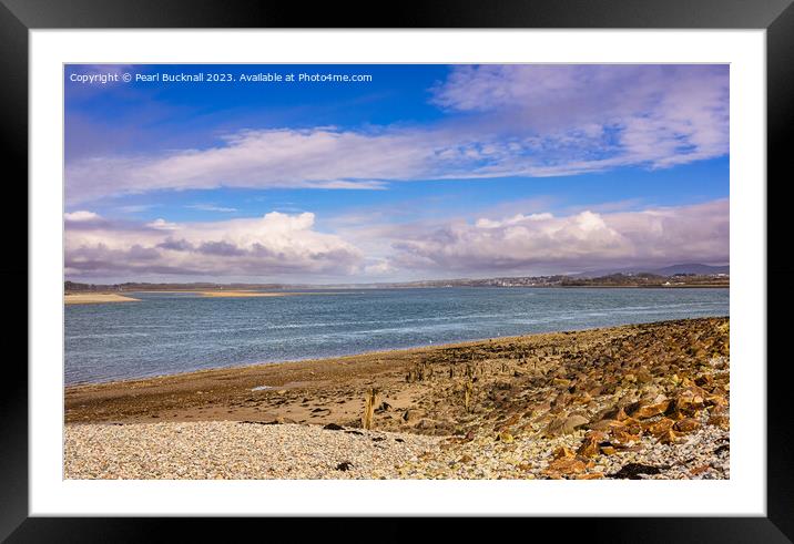 Menai Strait Wales Coastal Landscape Framed Mounted Print by Pearl Bucknall