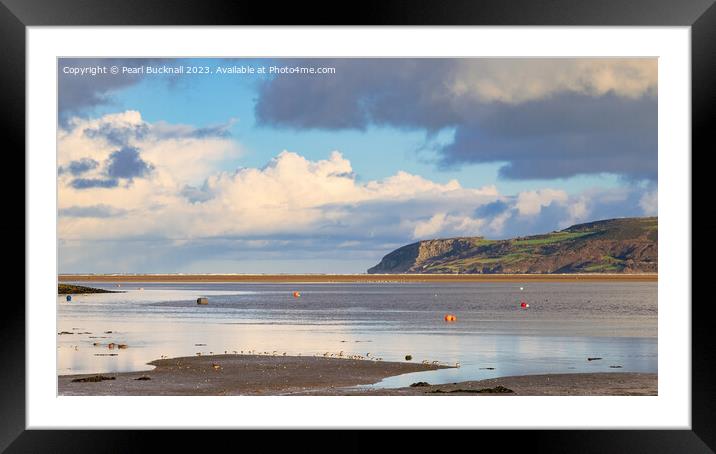Approaching Tide in Red Wharf Bay Anglesey Pano Framed Mounted Print by Pearl Bucknall