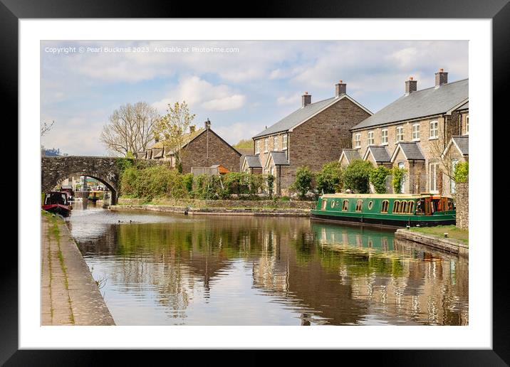 Canal Life and New Homes Framed Mounted Print by Pearl Bucknall