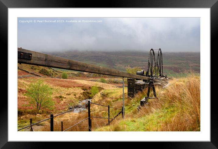 The Rustic Charm of Cwm Ciprwth Copper Mine Framed Mounted Print by Pearl Bucknall