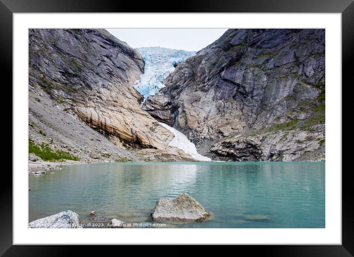 Briksdal Glacier Jostedalsbreen Norway Framed Mounted Print by Pearl Bucknall
