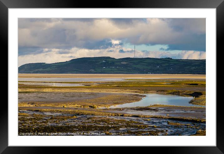 Tidal Mudflats Red Wharf Bay Anglesey Framed Mounted Print by Pearl Bucknall