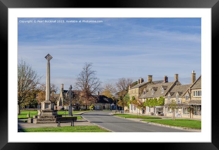 Broadway Cotswolds village England Framed Mounted Print by Pearl Bucknall