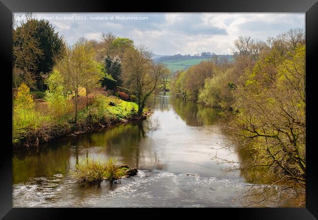 Tranquil River Usk Brecon Beacons National Park Framed Print by Pearl Bucknall