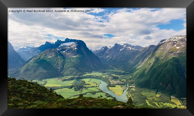 Stunning Mountains above Romsdalen Valley Norway Framed Print by Pearl Bucknall
