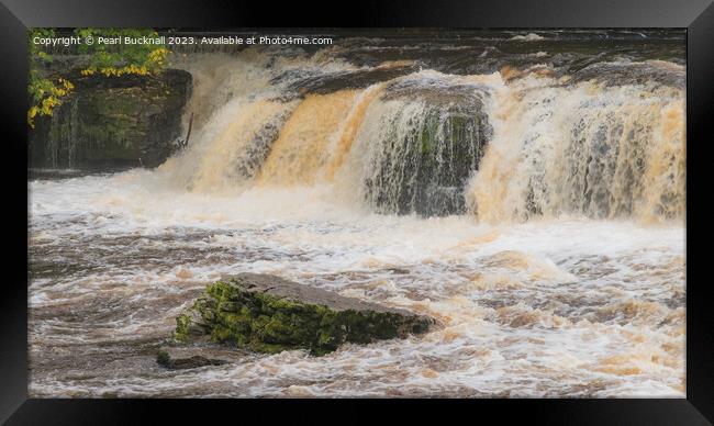 Aysgarth Falls on River Ure in Wensleydale Yorkshi Framed Print by Pearl Bucknall