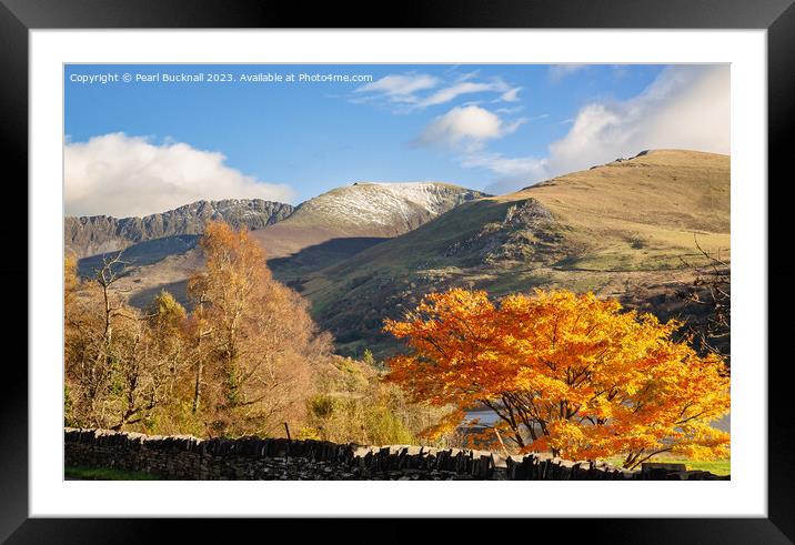 Snowdonia Mountains in Autumn Framed Mounted Print by Pearl Bucknall