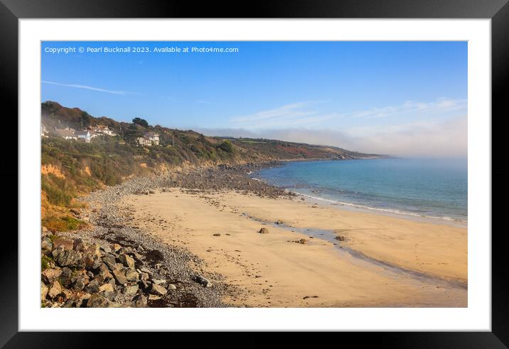 Coverack Beach Cornwall Cornish Coast Framed Mounted Print by Pearl Bucknall