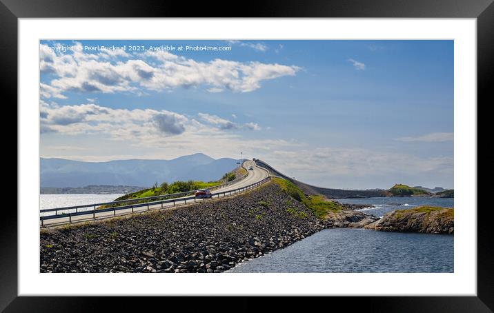 Norwegian Atlantic Ocean Road Norway pano Framed Mounted Print by Pearl Bucknall