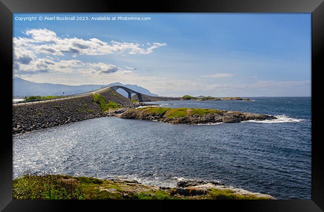 Norwegian Atlantic Ocean Road Norway,  Framed Print by Pearl Bucknall