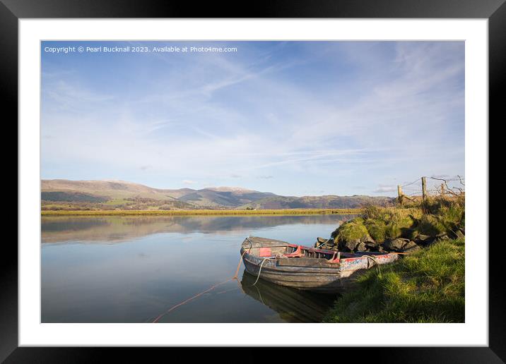 Tranquil Dovey River Scene on Afon Dyfi Framed Mounted Print by Pearl Bucknall