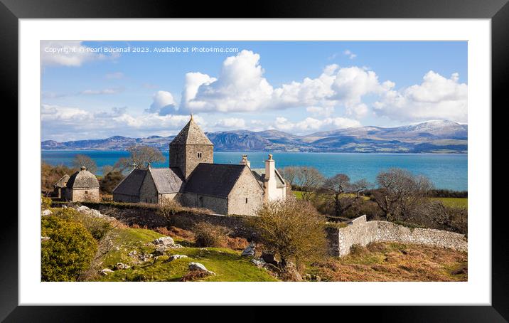 Penmon Priory Anglesey Panorama Framed Mounted Print by Pearl Bucknall