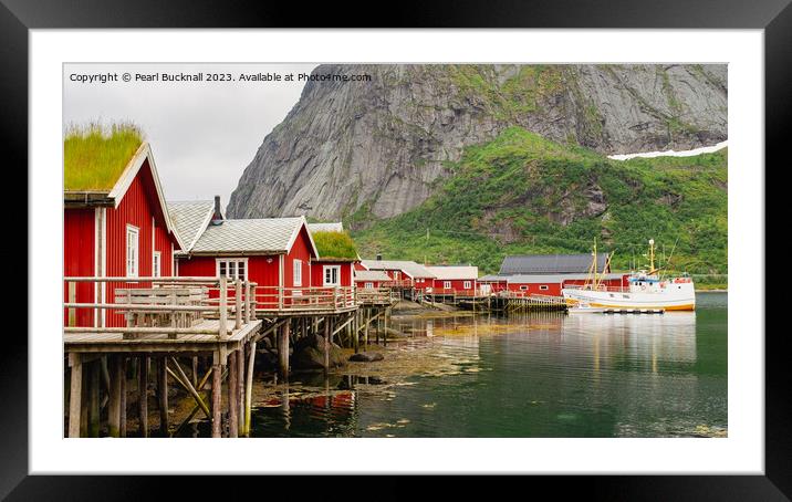 Reine Lofoten Islands Norway Framed Mounted Print by Pearl Bucknall